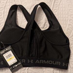 Under Armour Jet Black Crossback Sports Bra